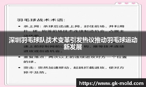 深圳羽毛球队战术变革引发热议推动羽毛球运动新发展